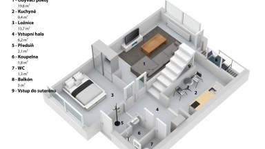 Prodej řadového rodinného domu na krásném místě v obci Skalice - jen 6 km od centra Hradce Králové