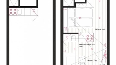 Prodej luxusního bytu 1+kk se zasklenou lodžií v Hradci Králové - Moravské Předměstí