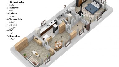 Prodej chalupy 81 m2, pozemek 1494 m2