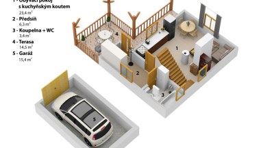 Prodej krásné chaty 4+kk poblíž vodní nádrže Pastviny - na okraji Klášterce nad Orlicí