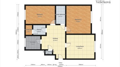 Prodej zděného, velmi prostorného bytu 3+1 v Hradci Králové - Věkoše