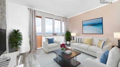 Prodej pěkného bytu 3+1 se zasklenou lodžií a balkonem - 63 m2,  v ulici Severní, Hradec Králové 