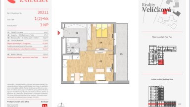 Prodej krásného bytu 2+kk (3+kk) s prostorným balkonem a sklepem a garážovým stáním 