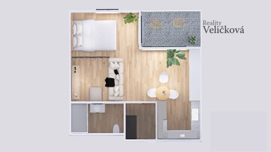 Prodej jedinečného bytu 1+kk s terasou v novostavbě na Labském Palouku v Pardubicích