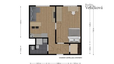 Prodej pěkného bytu 2+kk po rekonstrukci v Hradci Králové - v ulici Durychova