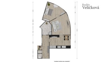 Vkusně zrekonstruovaný byt 3+kk v centru města Hradce Králové s možností využívání zahrady ve dvoře