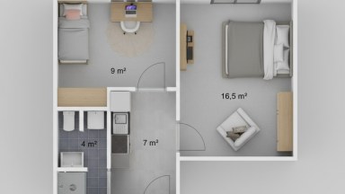 Prodej částečně zrekonstruovaného bytu 2+kk v Hradci Králové na Moravském Př. - ul. Fričova