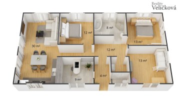 Prodej útulné novostavby rodinného domu 5+kk v obci Krakovany