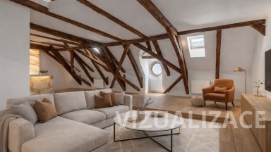 Prodej exkluzivního atypického mezonetu o výměře 170 m² v historickém srdci Prahy – ulice Dlouhá