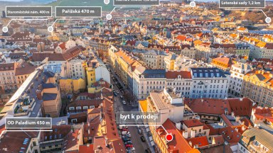 Prodej exkluzivního atypického mezonetu o výměře 170 m² v historickém srdci Prahy – ulice Dlouhá