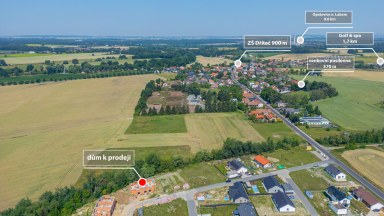 Novostavba moderního rodiného domu o dispozici 4+kk v klidné obci Dříteč u Pardubic